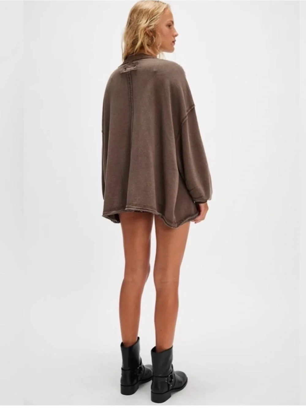 ⭐️NWT Free People Venice V-Neck Sweatshirt⭐️ - Picture 3 of 8
